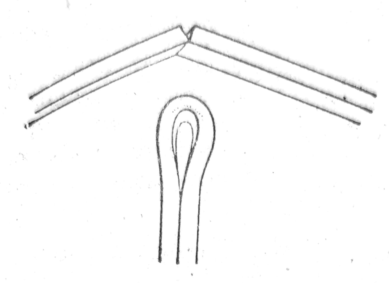 Prelomljena i savijena šipka prelomljena i savijena šipka